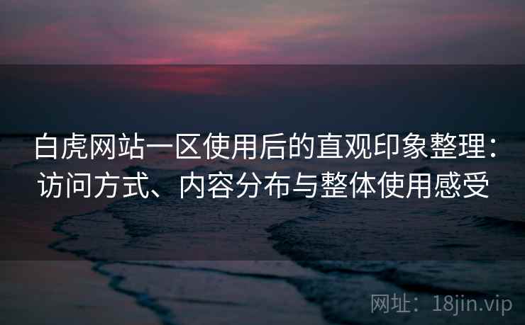 白虎网站一区使用后的直观印象整理：访问方式、内容分布与整体使用感受
