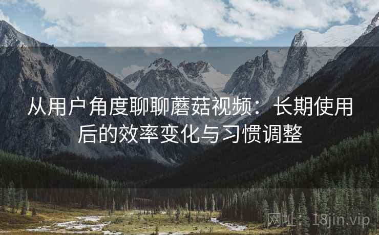 从用户角度聊聊蘑菇视频：长期使用后的效率变化与习惯调整