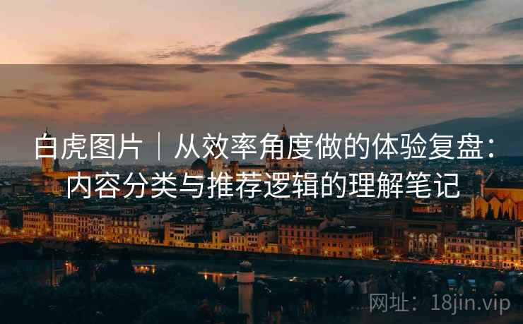 白虎图片｜从效率角度做的体验复盘：内容分类与推荐逻辑的理解笔记