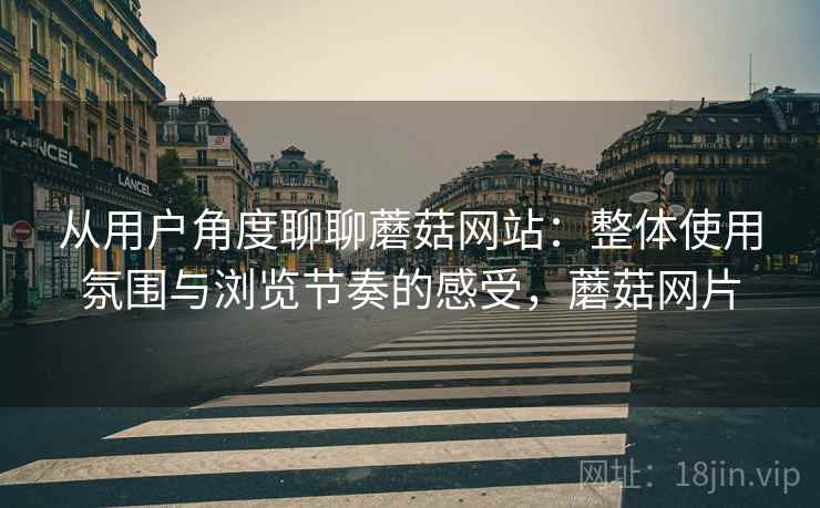 从用户角度聊聊蘑菇网站：整体使用氛围与浏览节奏的感受，蘑菇网片