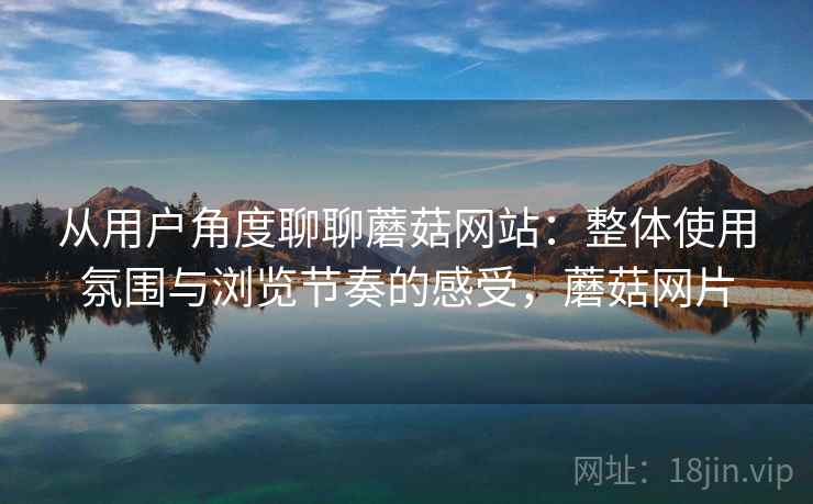 从用户角度聊聊蘑菇网站:整体使用氛围与浏览节奏的感受,蘑菇网片 从用户角度聊聊蘑菇网站:整体使用氛围与浏览节奏的感受,蘑菇网片