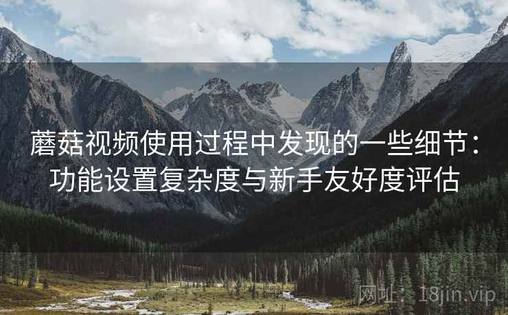 蘑菇视频使用过程中发现的一些细节:功能设置复杂度与新手友好度评估 蘑菇视频使用过程中发现的一些细节:功能设置复杂度与新手友好度评估