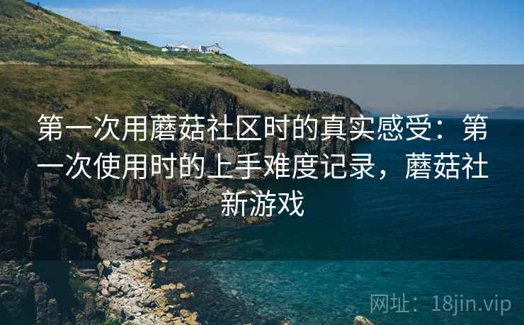 第一次用蘑菇社区时的真实感受：第一次使用时的上手难度记录，蘑菇社新游戏