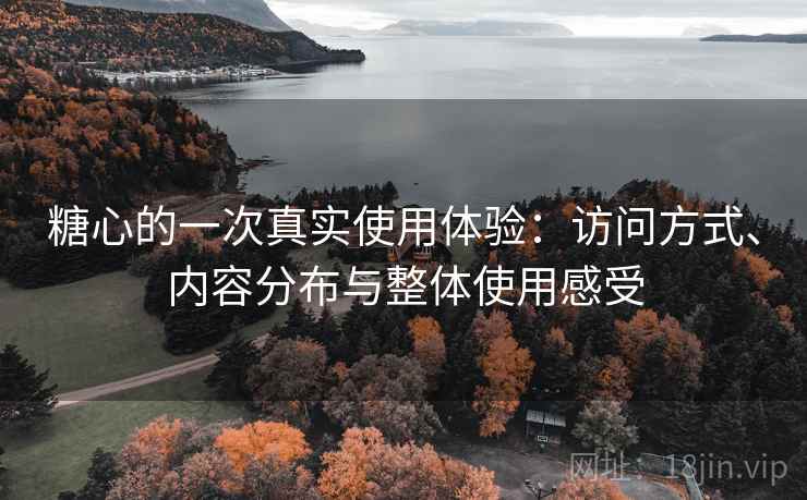糖心的一次真实使用体验：访问方式、内容分布与整体使用感受