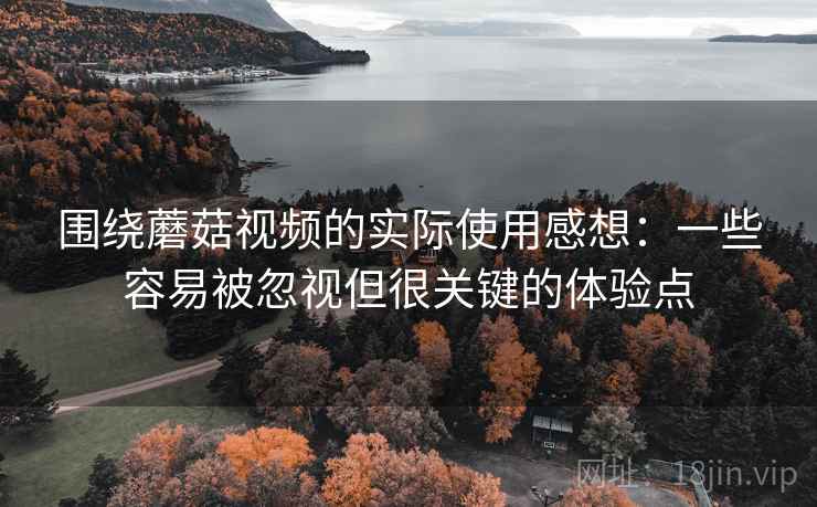 围绕蘑菇视频的实际使用感想:一些容易被忽视但很关键的体验点 围绕蘑菇视频的实际使用感想:一些容易被忽视但很关键的体验点