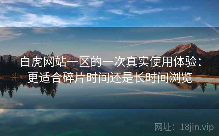 白虎网站一区的一次真实使用体验：更适合碎片时间还是长时间浏览